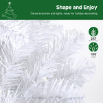 4ft Prelit Warm White Lights Artificial Hinged Slim Pencil Christmas Tree